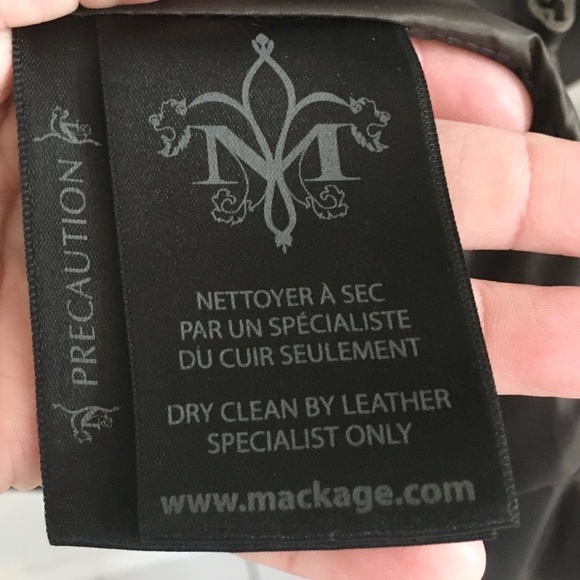 Mackage Women Adali Down Parka Coat Natural Fur Signature Collar Sz L Flaw - Picture 13 of 16